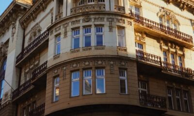 A stunning Neo-Renaissance building in Belgrade showcasing intricate architectural details under clear skies.