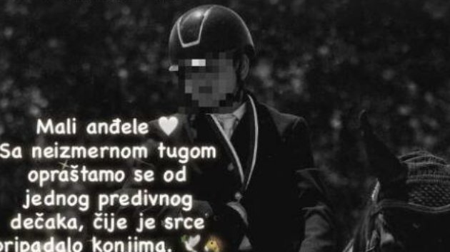 Klub se emotivno oprostio od dečaka poginulog u padu konja: Tuga u Kovilovu – pad konja u Kovilovu