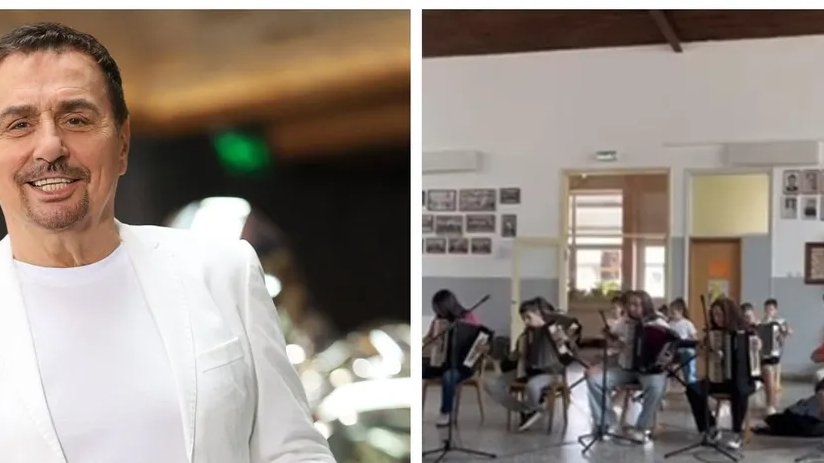 MLADI TALENTI SVOJOM ENERGIJOM ODUŠEVILI KEBU: Orkestar osnovaca izveo hit „Bre gidi džanum“ pred veliki koncert Dragana Kojića (FOTO) – mladi harmonikaši