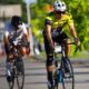 Competitive cyclists racing outdoors in San Francisco de Campeche, showcasing endurance and speed.