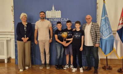 Gradonačelnik Novog Sada Žarko Mićin ugostio osvajače bronzane medalje na Evropskom prvenstvu u šahu – bronza na Evropskom prvenstvu u šahu
