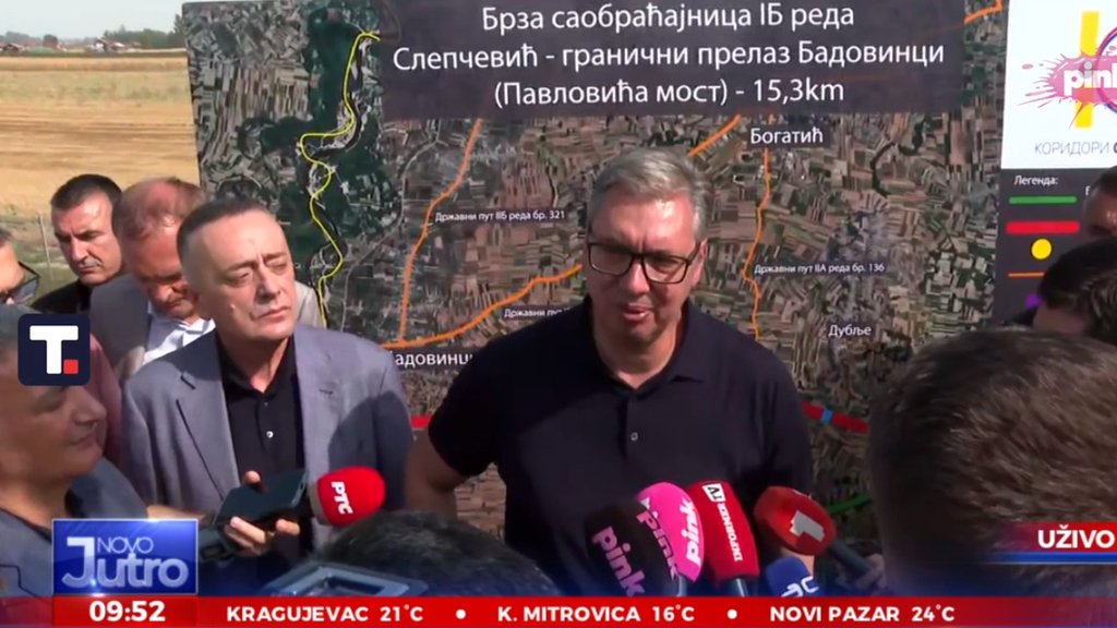 Predsednik Vučić najavio otvaranje brze saobraćajnice Slepčević-Badovinci do 19. decembra – brza saobraćajnica Slepčević-Badovinci