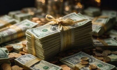 ai generated, money, currency, cash, banknotes, wad of money, finance, paper money, dollars, loan, background, payment, pay, money, money, money, money, money