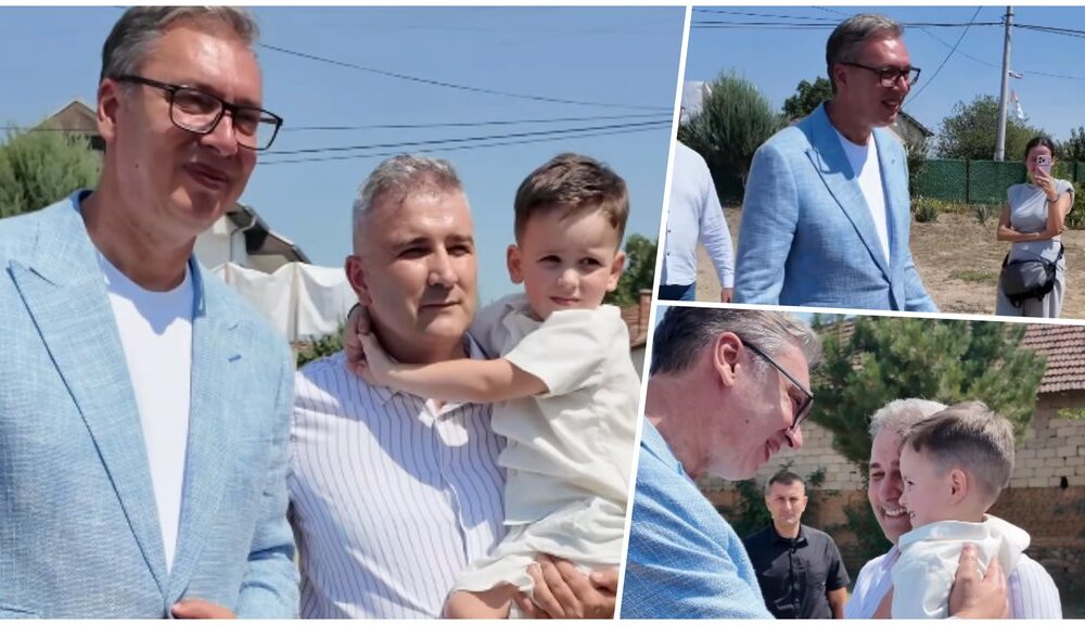 Aleksandar Vučić sreo kumče Lazara iz Pasjana tokom posete Bujanovcu – susret Aleksandra Vučića i Lazara