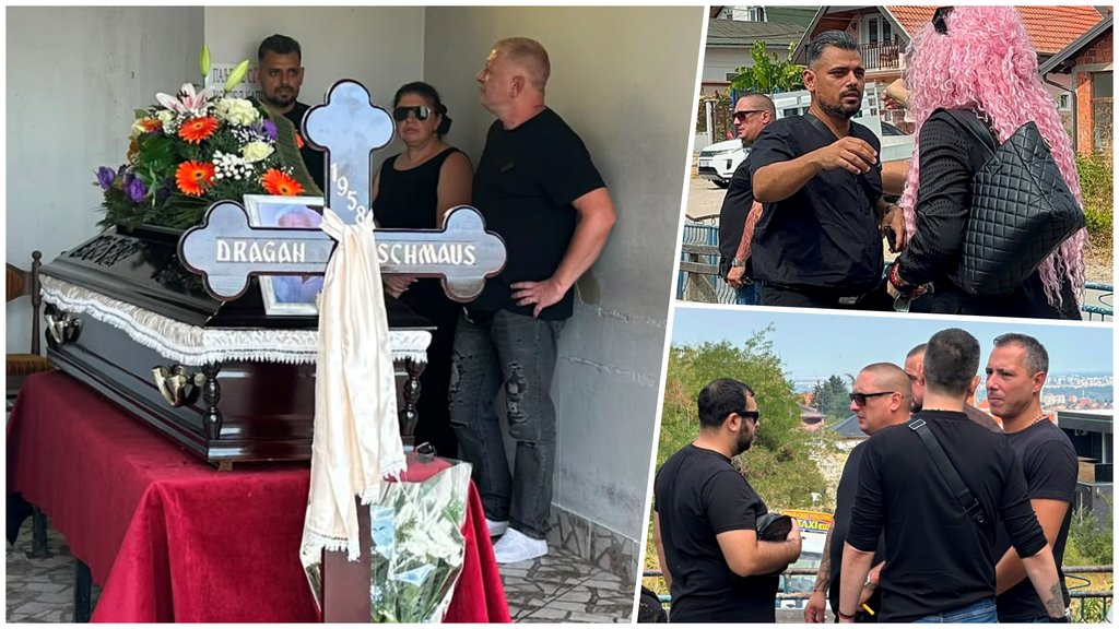 PODRŠKA KOJA SE PAMTI NA SREMČIČKOM GROBLJU: Bora Santana ispratio oca Dragana, bivši cimer uz njega (FOTO) – napad tuge u Sremčici
