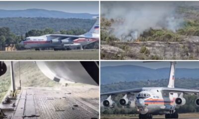 Avion Iljušin IL-76 prvi put gasi požar na Stolovima: 168 tona vode u četiri naleta – Iljušin IL-76 Stolovi