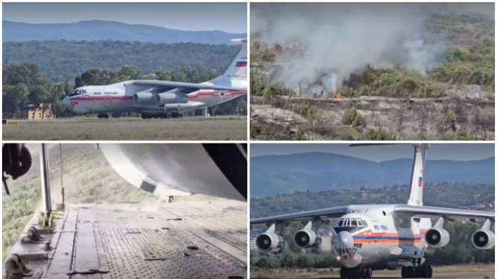 Avion Iljušin IL-76 prvi put gasi požar na Stolovima: 168 tona vode u četiri naleta – Iljušin IL-76 Stolovi