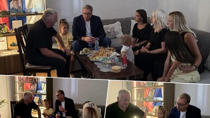 Predsednik Vučić posetio porodicu heroja iz Kraljeva i uručio odlikovanje – Vučić poseta porodici heroja