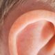 Detailed close-up photo of a human ear showcasing skin texture and hair.