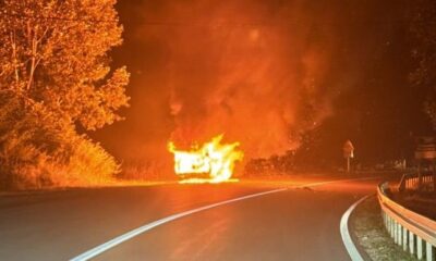 Požar na auto-putu ka Nišu: Vozilo planulo kod Velike Plane, saobraćaj usporen