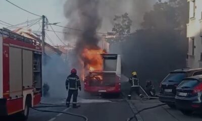 Sudar autobusa i motora u Barajevu: Dvoje teško povređeno, saobraćaj otežan