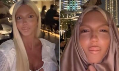 KARLEUŠA U DUBAIJU IZAZVALA REAKCIJE: Pevačici uručili maramu zbog provokativne haljine tokom večere (VIDEO)