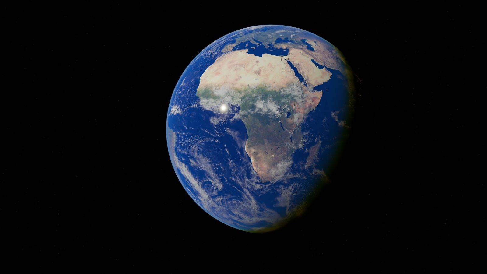 Beautiful Earth image highlighting Africa, showcasing our planet's vibrant blue oceans and diverse landscapes.