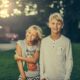 siblings, brother, sister, friends, boy, nature, girl, children, offspring, kids, teens, teenagers, blond, relationship, relatives, two, outdoor, portrait, summer, happy, smiling, smile