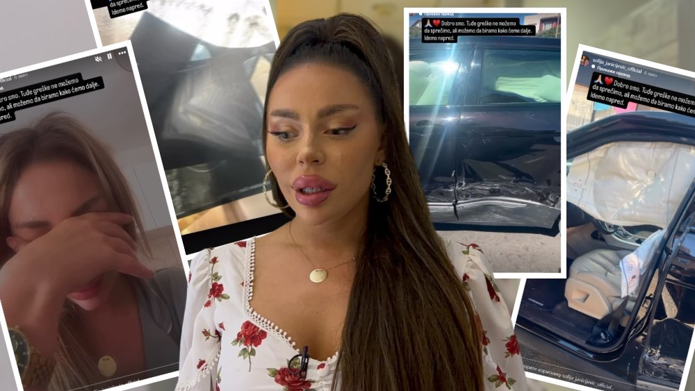 ZNACI ZABRINUTOSTI NA INSTAGRAMU: Sofija Janićijević objavila slike oštećenog automobila, pratioci ostali u nedoumici (FOTO) – Sofija Janićijević udes