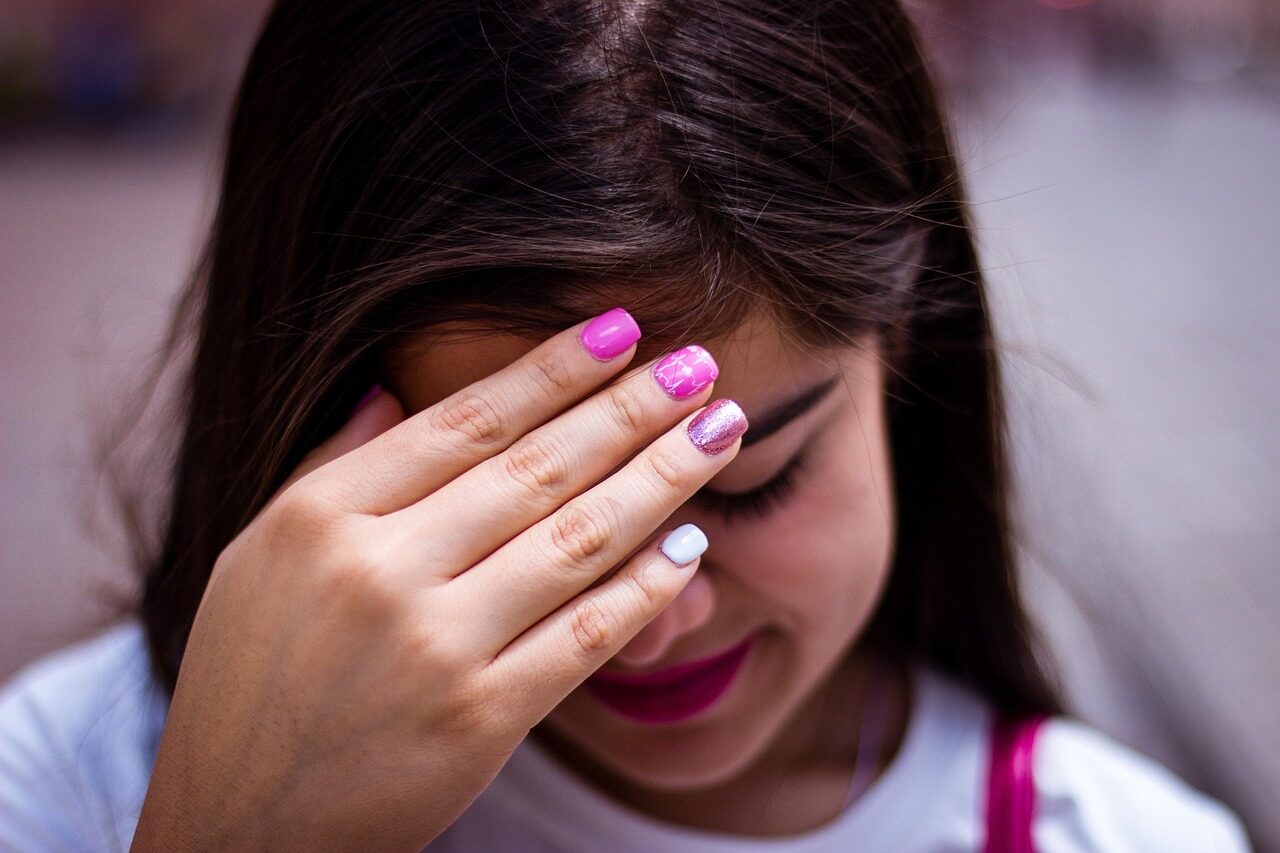 girl, shy, hand, nails, pink, hiding face, shy, shy, shy, shy, shy