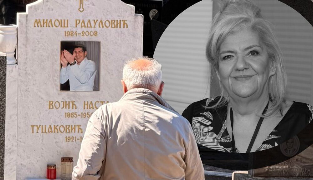 EMOTIVNI TRENUTAK NA GROBU MARINE TUCAKOVIĆ: Stariji muškarac ostao uz spomenik, suze preplavile Novi groblje (FOTO) – grob Marine Tucaković