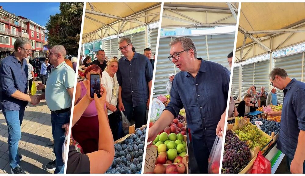 Predsednik Vučić posetio pijacu u Smederevu i razgovarao sa građanima – cena na pijaci u Smederevu