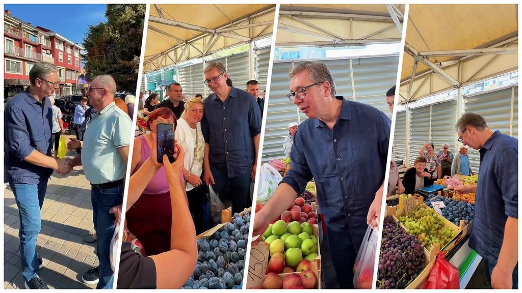 Predsednik Vučić posetio pijacu u Smederevu i razgovarao sa građanima – cena na pijaci u Smederevu