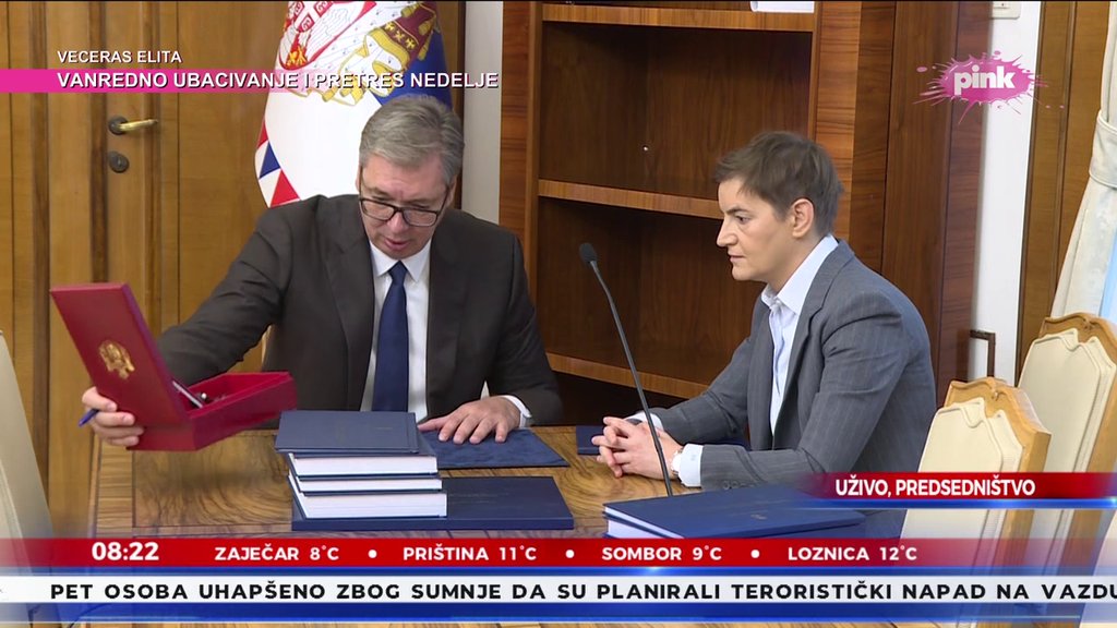 Predsednik Srbije podneo ostavku, Ana Brnabić preuzima dužnost do izbora – primopredaja dužnosti u predsedništvu