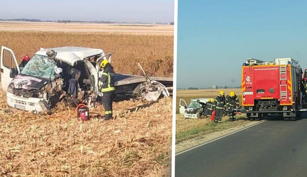 Sudar dva kamiona na putu Bački Petrovac – Novi Sad: Muškarac izvučen iz smrskanog vozila