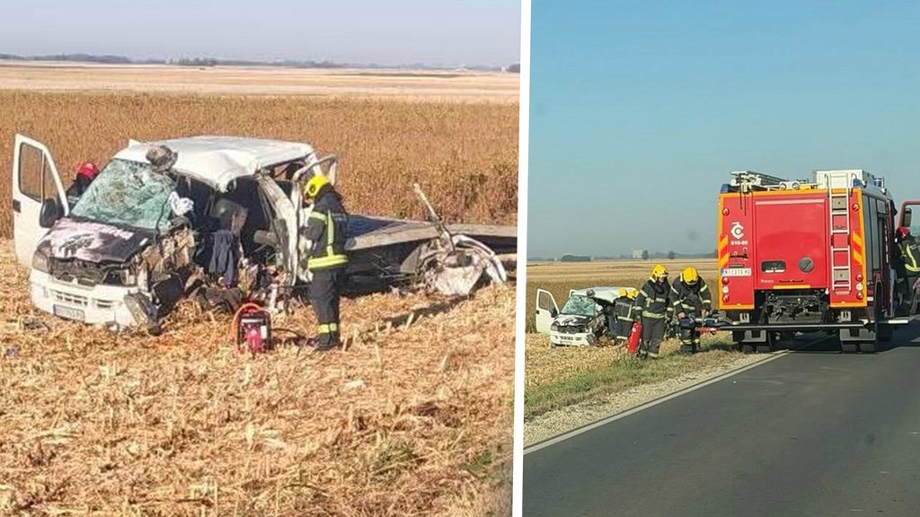 Sudar dva kamiona na putu Bački Petrovac – Novi Sad: Muškarac izvučen iz smrskanog vozila