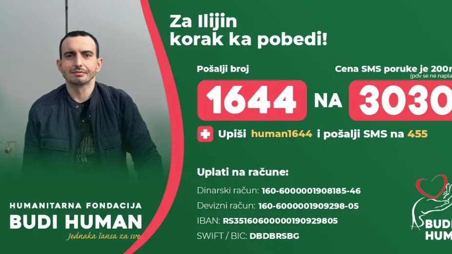 Ilijin korak ka pobedi: Kako možete pomoći slanjem SMS-a na 3030