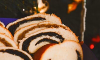 poppy seed roll, christmas, bread, pastry, dessert, snack, baked, december, food, homemade, roll, delicious, hungarian