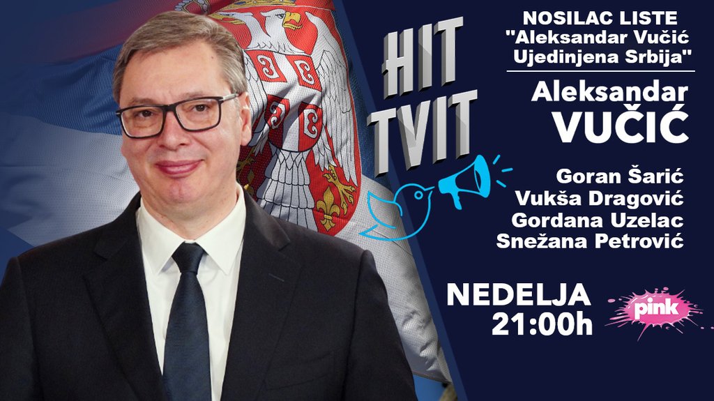 Aleksandar Vučić gostuje u emisiji Hit tvit uz još četiri sagovornika