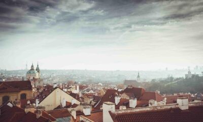 city, sky, nature, clouds, prague, czech republic, roofs, view, houses, building, old town, romance, bohemia, morning