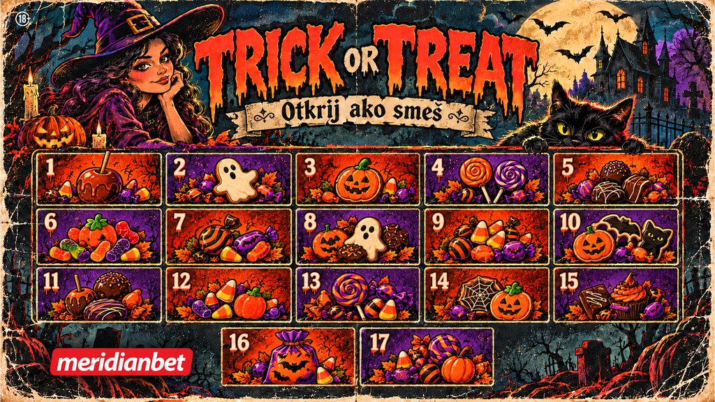 Halloween avantura u Meridianu: Svakog dana novo iznenađenje i dobitak čeka igrače